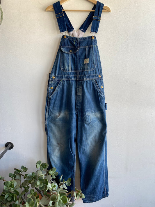 Vintage 1940/50’s Jack Rabbit Lowback Denim Overalls - La Lovely Vintage 