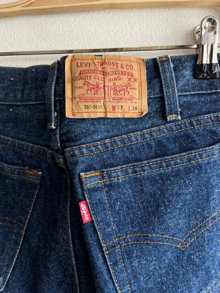 Vintage 1980’s Dark-Wash Levi’s 701 Denim Jeans