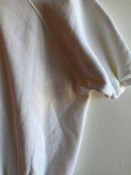 Vintage 1980’s White Short-Sleeved Sweatshirt