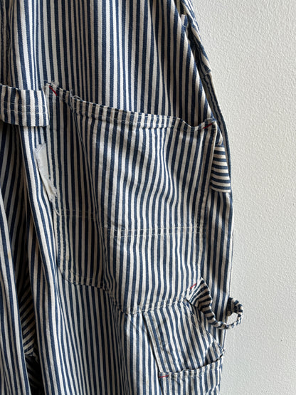 Vintage 1960/70’s Mongomery Ward Hickory Stripe Denim Overalls