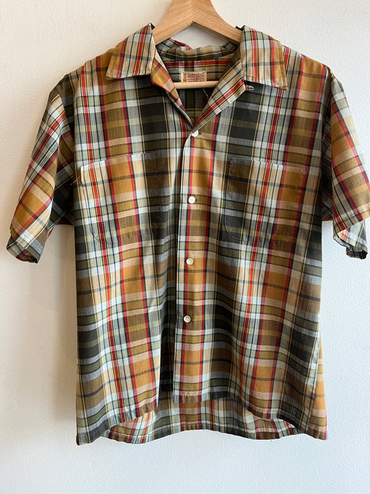 Vintage 1960’s Towncraft Loop Collar Button-Up Shirt