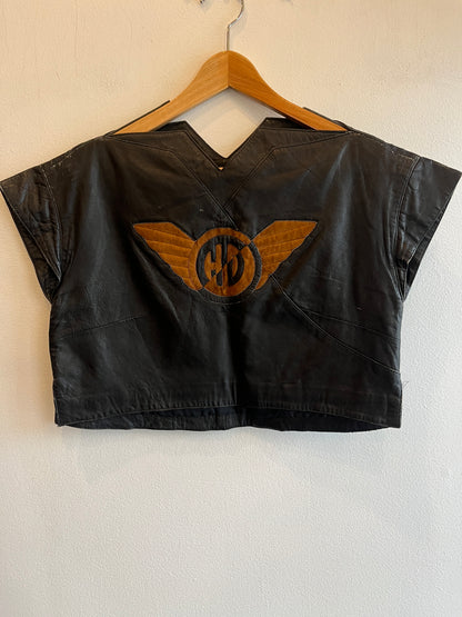Vintage 1980’s Harley Davidson Patchwork Leather Shirt - La Lovely Vintage 