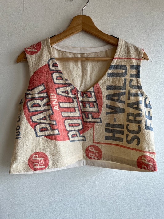 Trash Textiles - Handmade Vintage Feedsack Blouse - La Lovely Vintage 