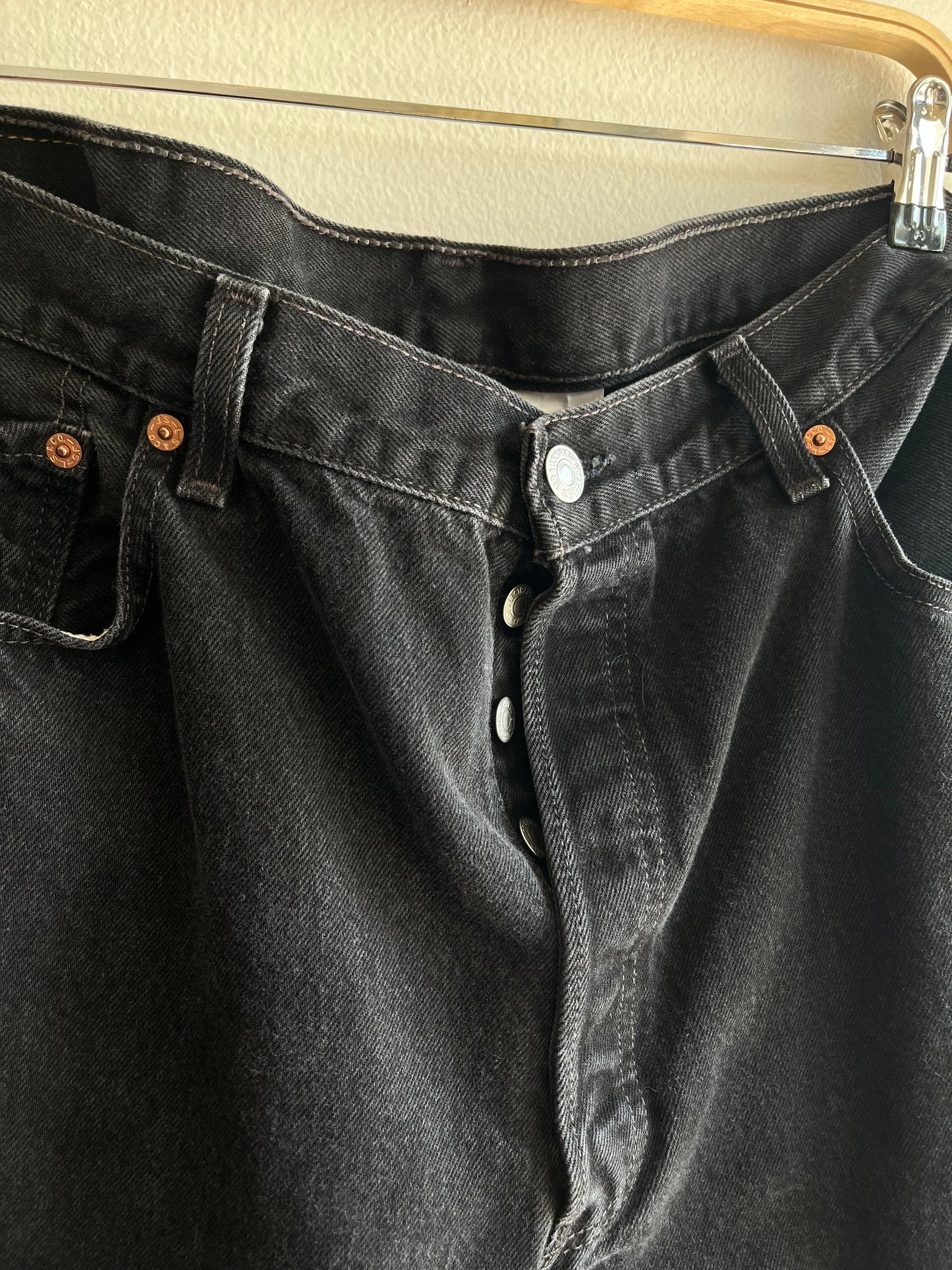 Vintage Y2K Levi’s 501 Black Denim Jeans