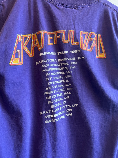 Vintage 1983 Grateful Dead Sleeveless Tour T-Shirt - La Lovely Vintage 
