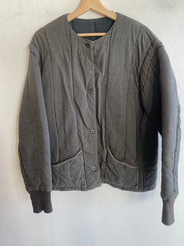 Vintage 1960’s Overdyed Czech Cotton Military Liner Jacket