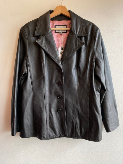 Vintage 1990's Wilson's Leather MAXIMA Black Leather Jacket