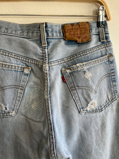 Vintage 1990’s Levis Thrashed 501 Denim Jeans