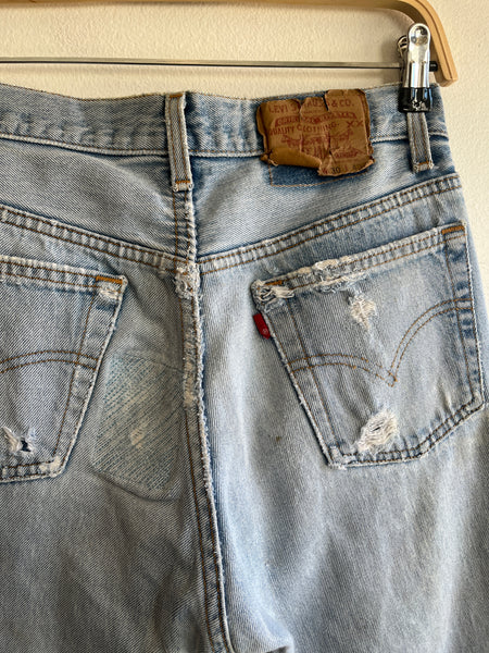 Vintage 1980's Levis Thrashed 501 Denim Jeans