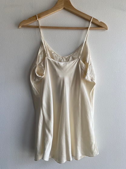Vintage 90's Nordstrom Intimates White Silk Slip Top