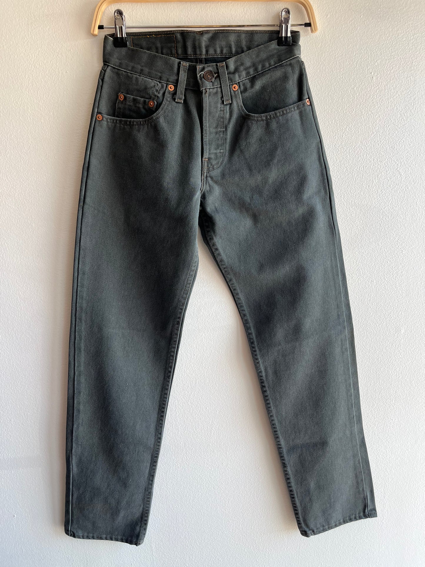 Vintage 1990’s Levi’s 614 Green Grey Denim Jeans