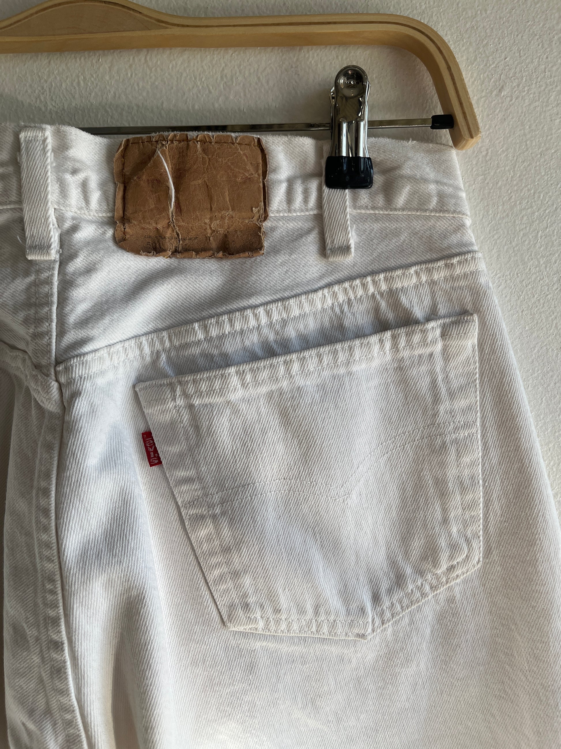 Vintage 1980’s Levi’s 501 White Denim Jeans - La Lovely Vintage 