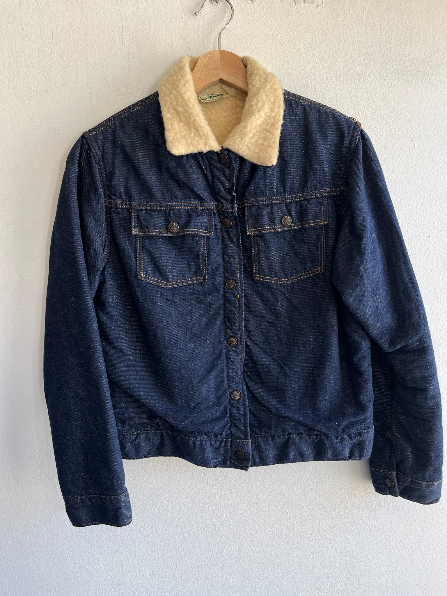 Vintage 1960’s Sears Sherpa-Lined Denim Trucker Jacket