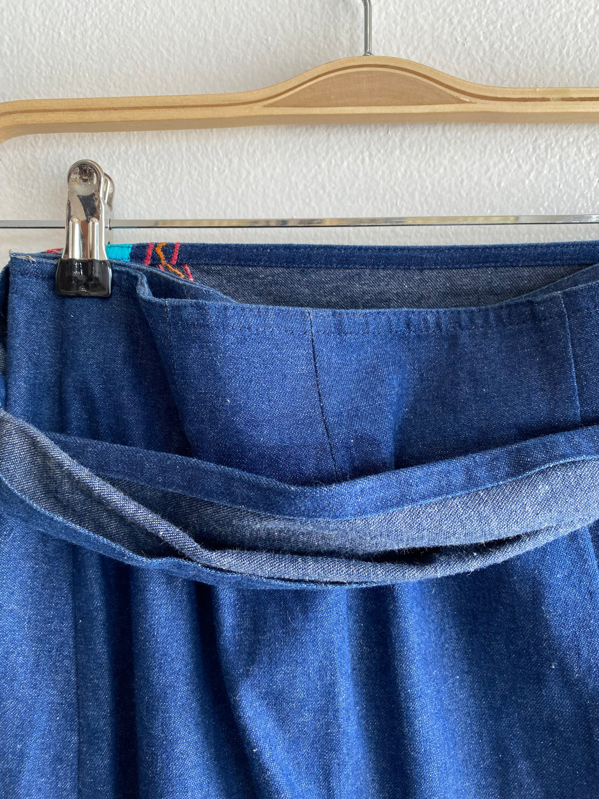Vintage 1980’s Deadstock Denim Wrap Skirt - La Lovely Vintage 
