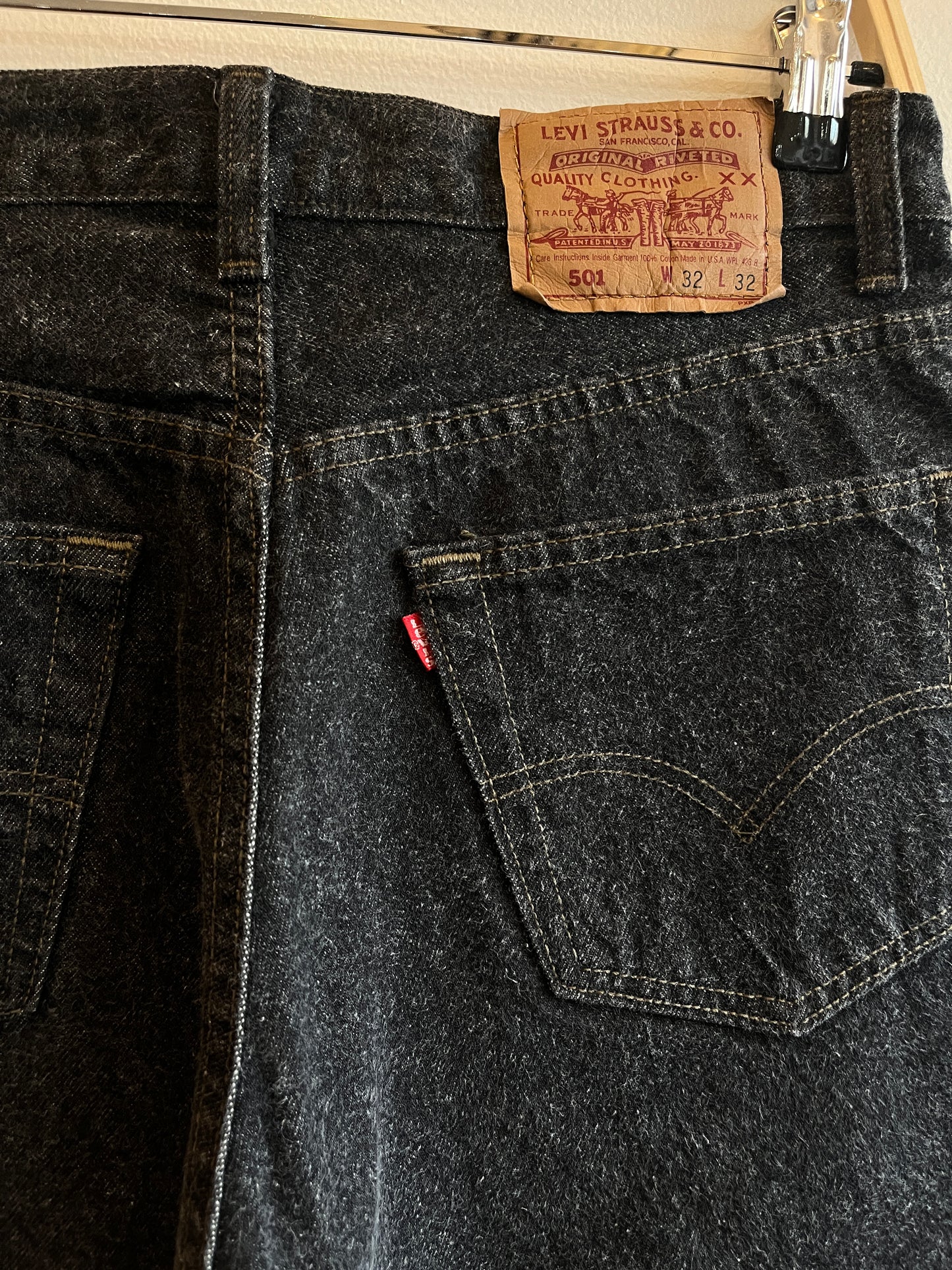 Vintage 1980's Levi’s 501 Black Denim Jeans
