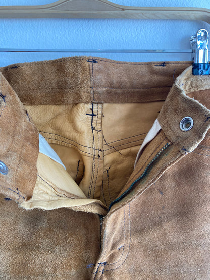 Vintage 1960/70’s Levi’s Suede “Big E” Flared Pants