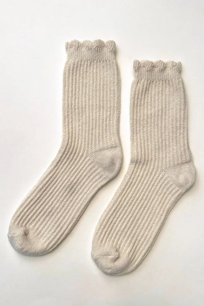 Le Bon Shoppe - Linen Scallop Socks