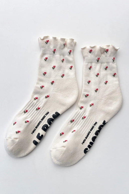 Le Bon Shoppe - Petal Ruffled Hugger Socks - La Lovely Vintage 