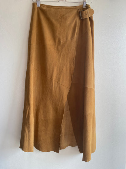 Vintage 90's Paolo Santini Suede Maxi Skirt
