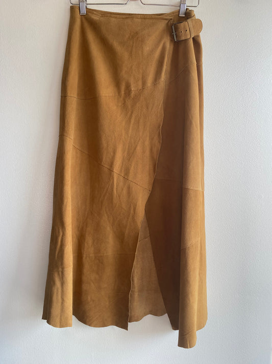 Vintage 90's Paolo Santini Suede Maxi Skirt
