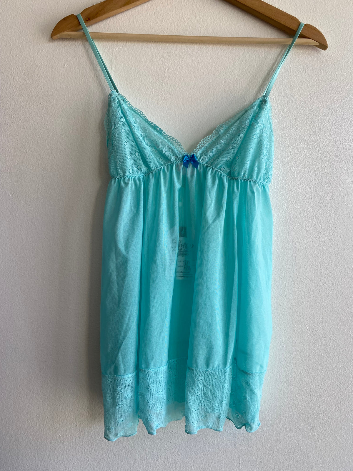 Vintage Y2K Victoria's Secret Teal Mesh Cami