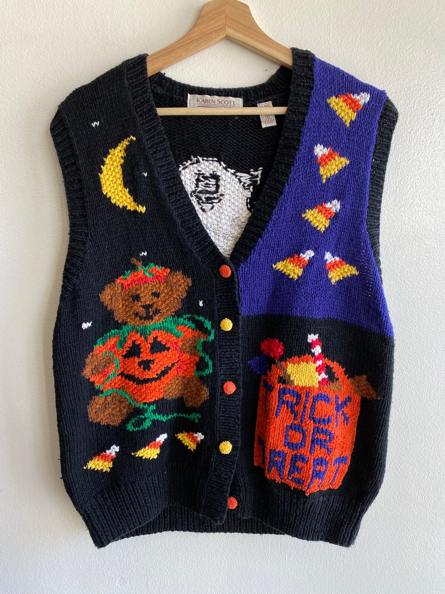 Vintage 1980’s Halloween Novelty Knit Sweater Vest