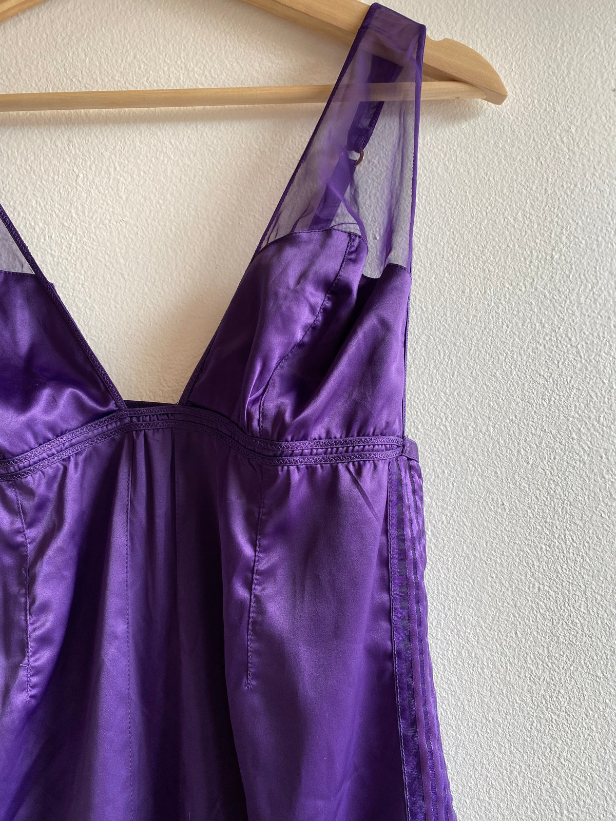 Vintage Y2K Purple Victoria Secret Midi Slip Dress - La Lovely Vintage 