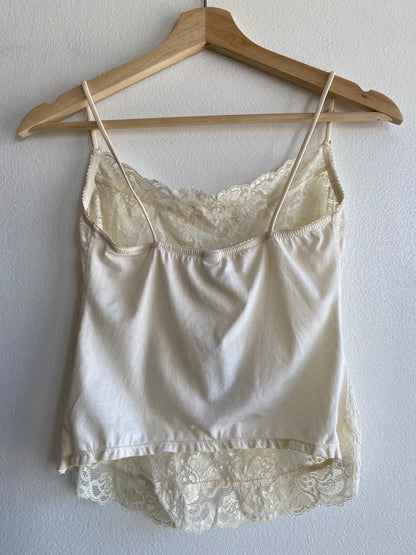 Vintage Donna Karan Y2K Cream Lace Cami