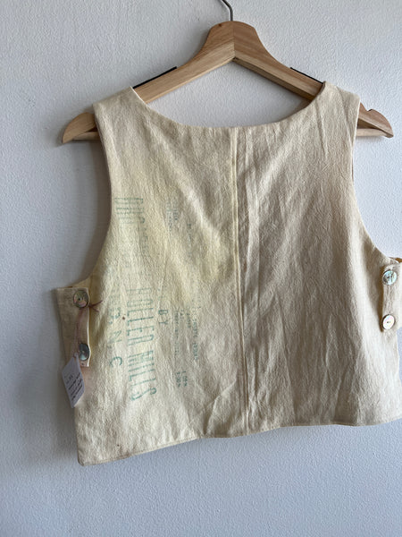Trash Textiles - Handmade Antique Feedsack Blouse/Shirt