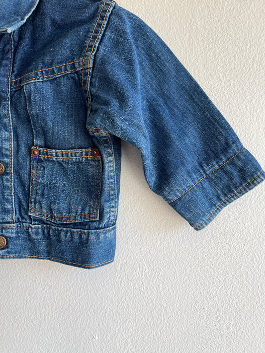 Vintage 1950’s Type-Two Style Pleated Denim Trucker Jacket