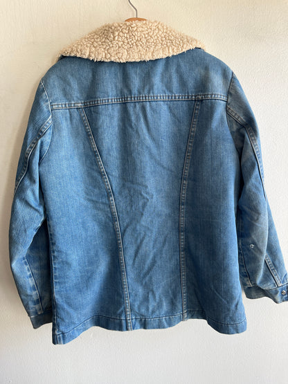 Vintage 1970’s Wrangler Sherpa-Lined Denim Coat