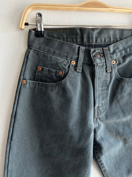 Vintage 1990’s Levi’s 614 Green Grey Denim Jeans