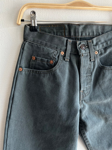 Vintage 1990’s Levi’s 614 Green Grey Denim Jeans