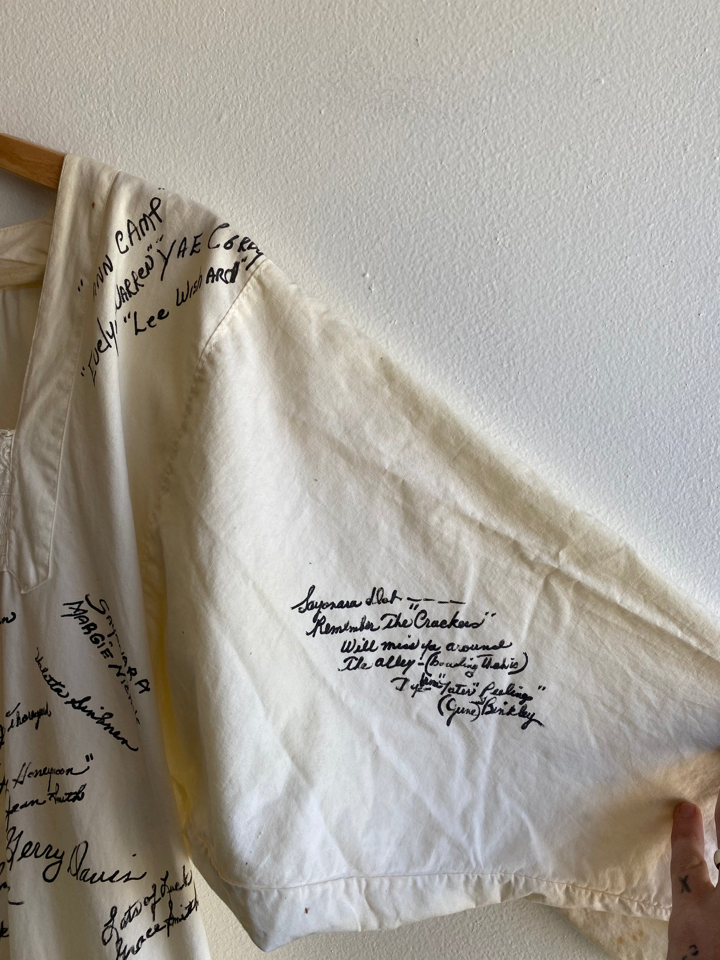 Vintage 1960’s Tie-Back Autographed Apron Blouse