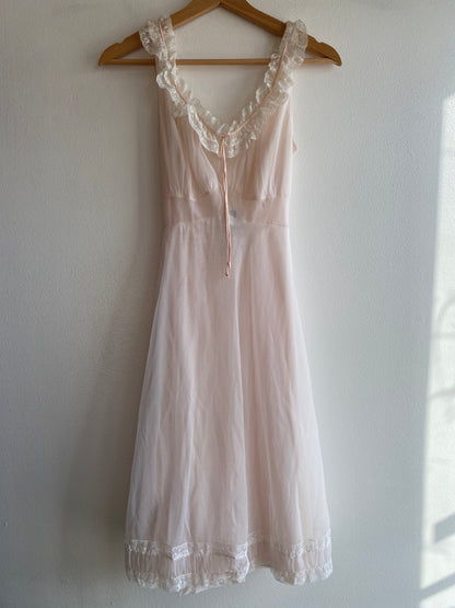 Vintage 60's Blush Pink Slip Dress