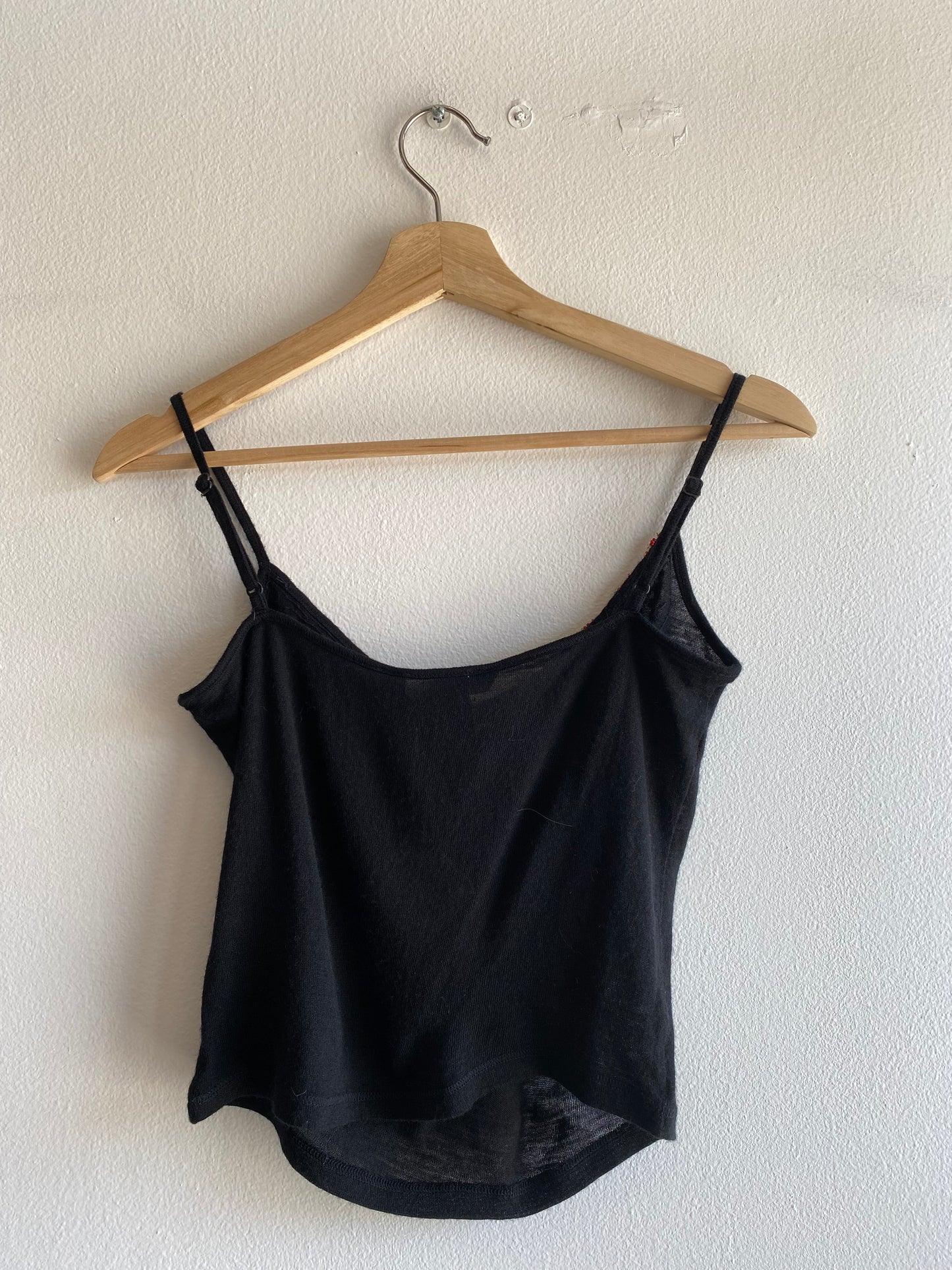 Vintage Y2K black beaded wool tank - La Lovely Vintage 
