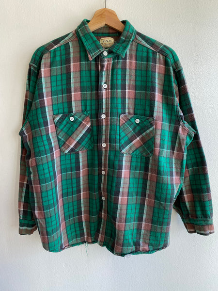 Vintage 1950’s P-N-H Cotton Flannel Button-Up Shirt