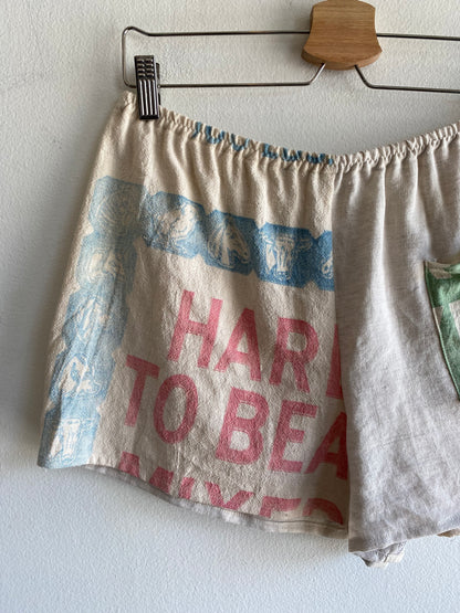 Trash Textiles - Handmade Antique Feedsack Shorts