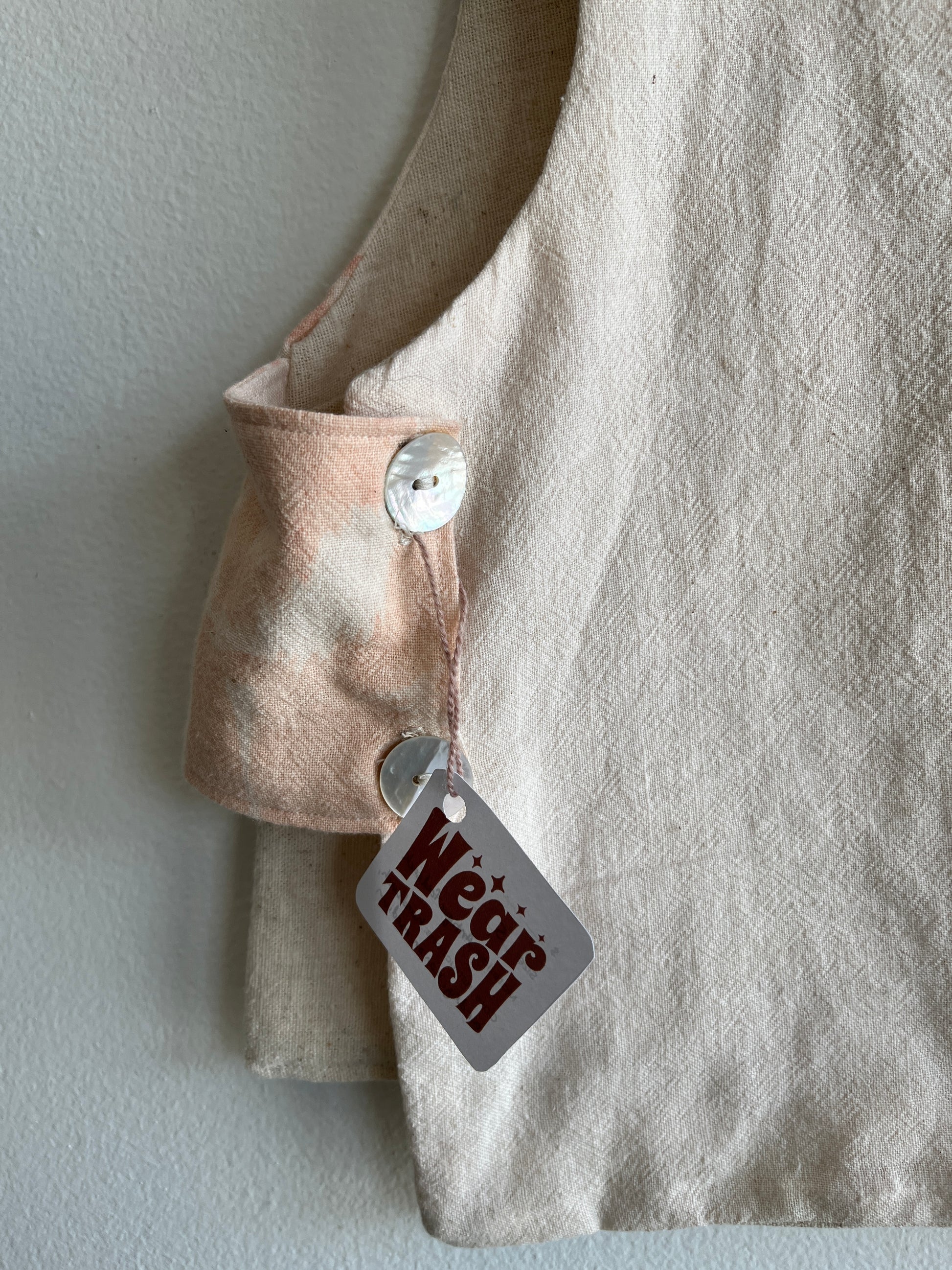 Trash Textiles - Handmade Antique Feedsack Blouse/Shirt - La Lovely Vintage 