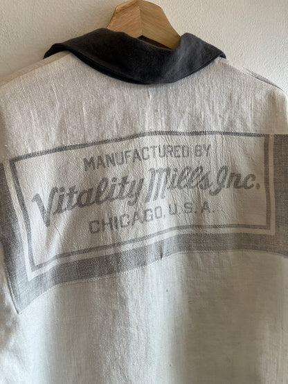 Trash Textiles - Handmade Antique Feedsack Button-Up Shirt