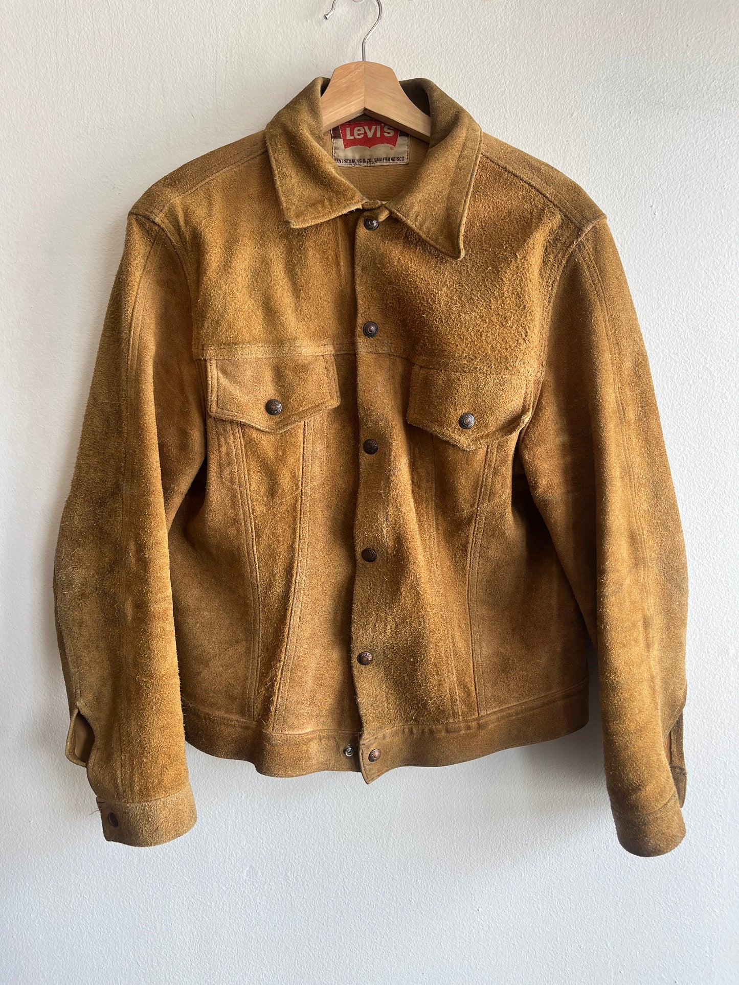Vintage 1970’s Levi’s “Big E” Suede Trucker Jacket