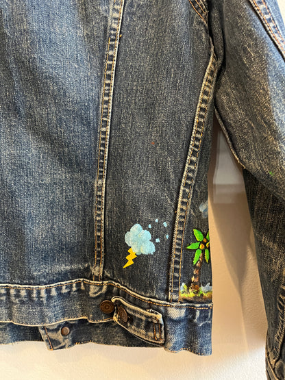 Vintage 1960/70’s Levi’s “Big E” Painted Denim Trucker Jacket