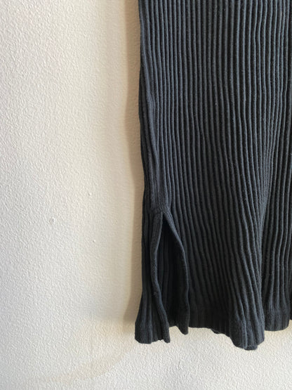 Vintage 90's Banana Republic Black Ribbed Cotton Midi Dress