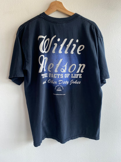 Vintage Y2K Willie Nelson “The Facts of Life” Book T-Shirt