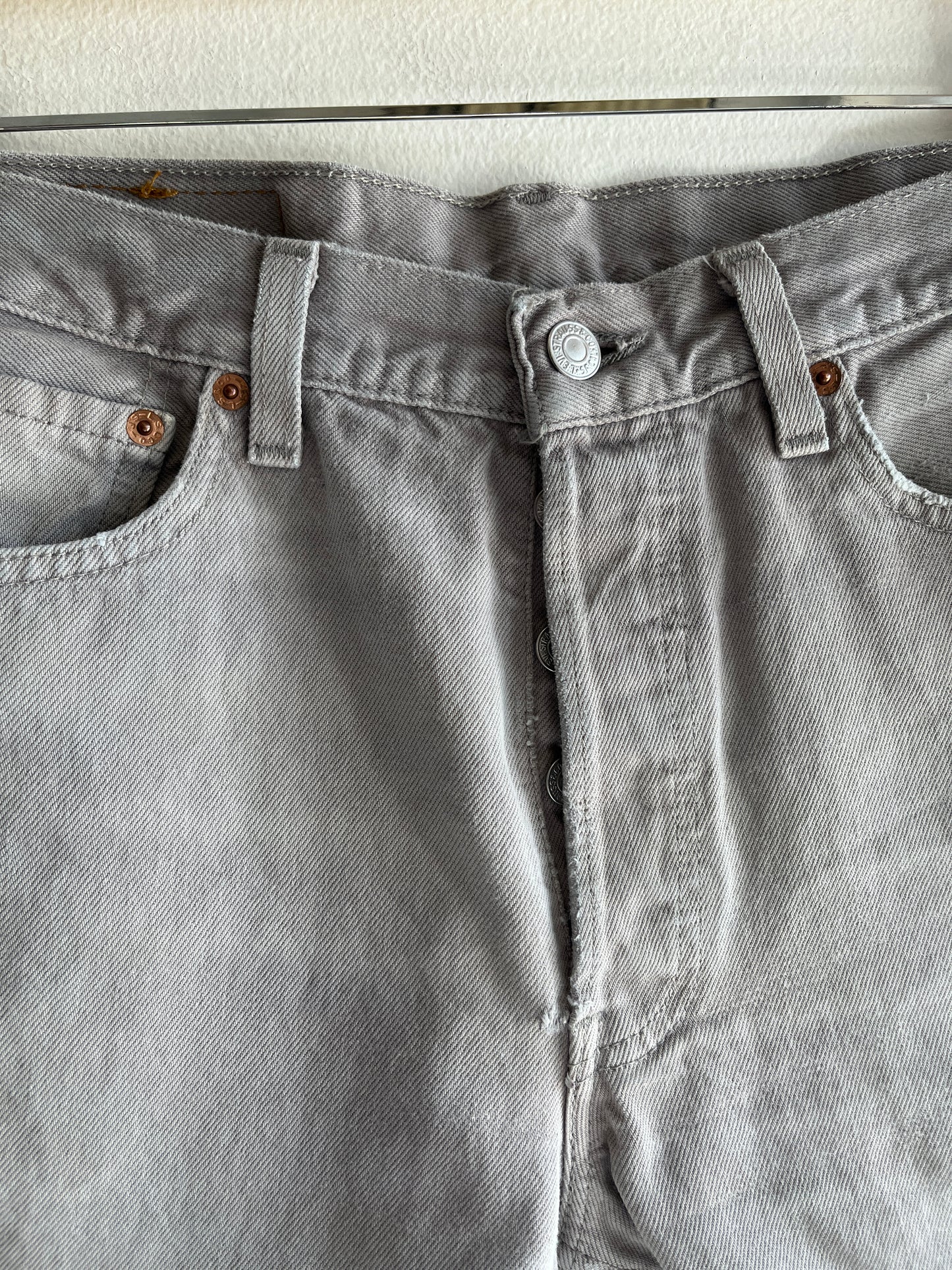Vintage 1990’s Levi’s 501 Grey Denim Shorts