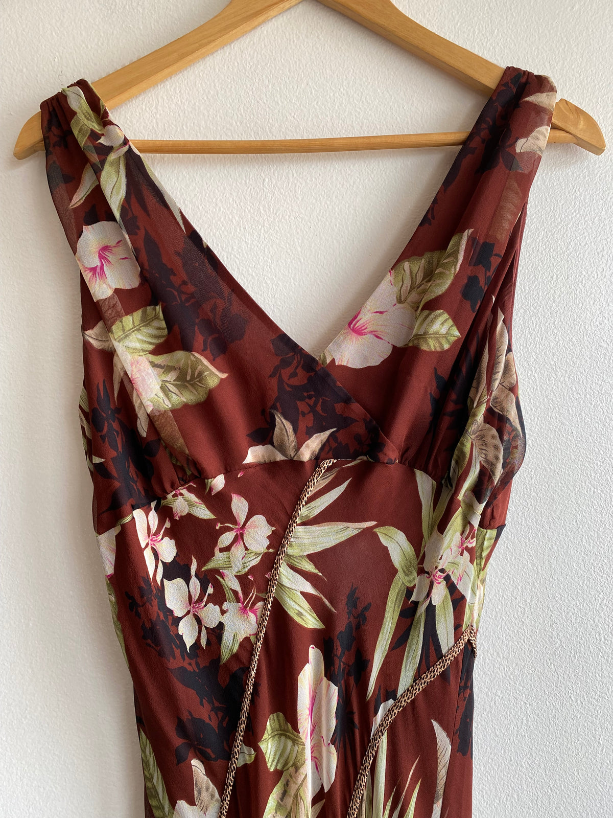 Vintage 90's Signature by Robbie Bee Silk Floral Maxi Dress