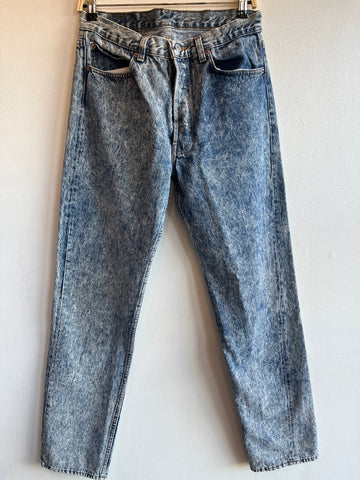 Vintage 1980's Levis 501 Acid Wash Denim Jeans