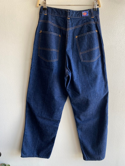Vintage 1940/1950’s Crown One-Wash Denim Side Zip Jeans - La Lovely Vintage 