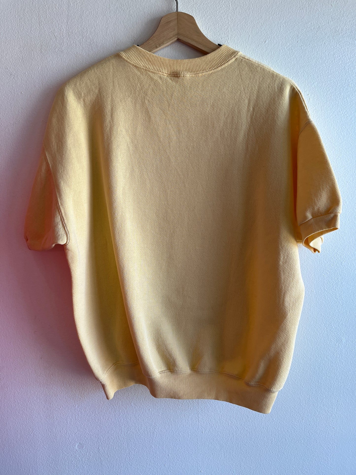 Vintage 1980’s Pale Yellow Short-Sleeved Sweatshirt