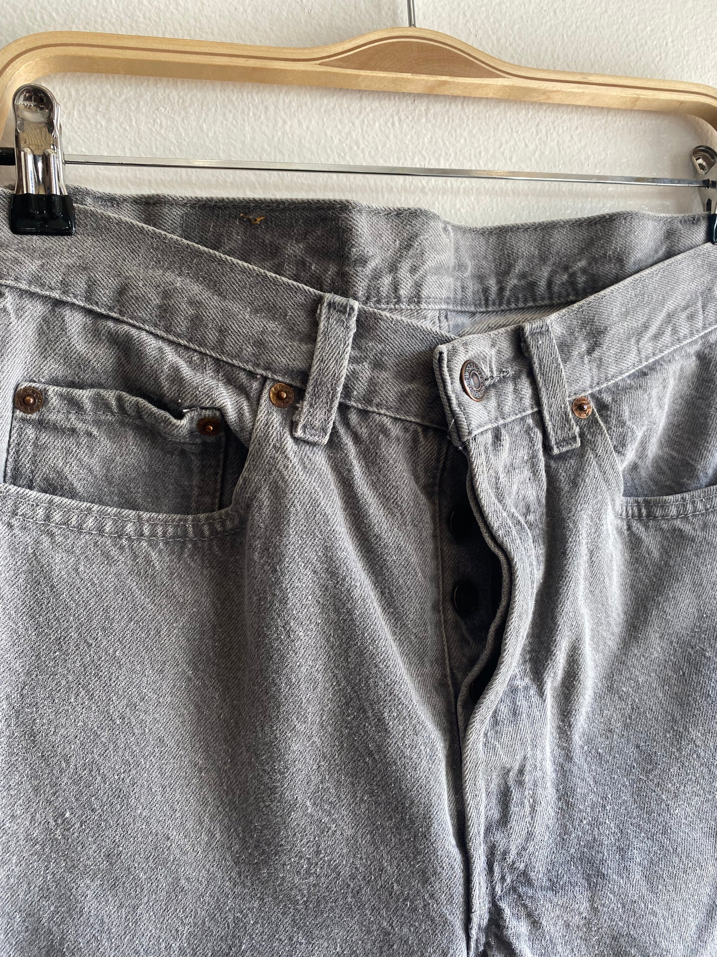 Vintage 1980’s Grey Levi’s 501 Denim Jeans